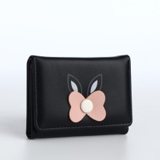 Kid wallet on the button, black color
