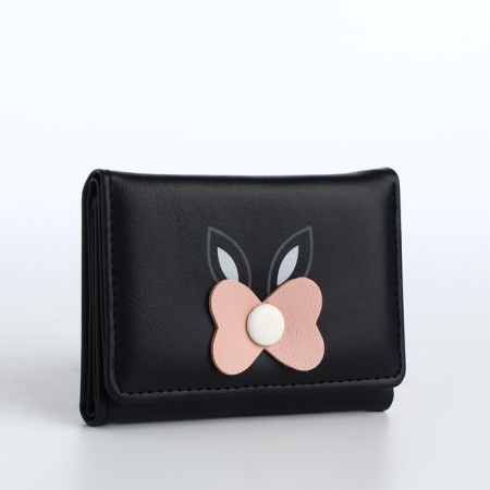 Kid wallet on the button, black color