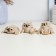 Set of figures "three owls" beige, 5cm