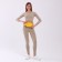 Lightning waist bag, 2 pockets, yellow color