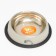 A bowl with a non -slip base with a print, 225 ml, beige
