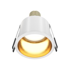 The built-in lamp Technical DL049-01WG, GU10, 1x12 W, 68x68x54 mm, white with gold