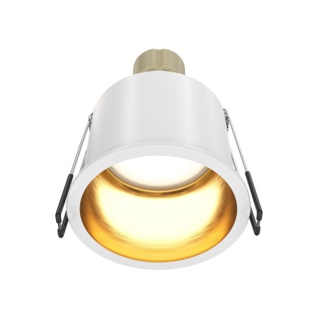 The built-in lamp Technical DL049-01WG, GU10, 1x12 W, 68x68x54 mm, white with gold