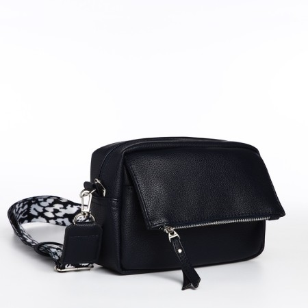 Women's bag over the shoulder Textura, small size, blue color-3