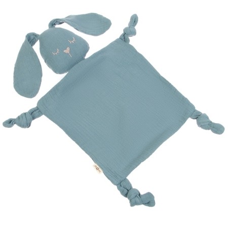 Toy - comfort "bunny", rattle, blue color, mum & baby-5