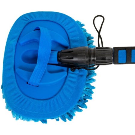 Pioneer ms022 mop for washing the floor, telescopic 100-180 cm, gray color with blue-4