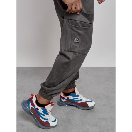 Joggers are sports male, size 50, gray color-13