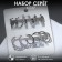 Road earrings set 6 pairs "pearl" mood, white color in silver
