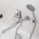Santek Bus Bath mixer, long spout, with accessories, chrome