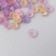 Glass 8/0 "Matte translucent. Melange pink" 10 g
