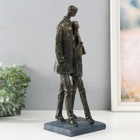 Souvenir Polystone "Young couple" for metal 13.4x11.8x34 cm-1
