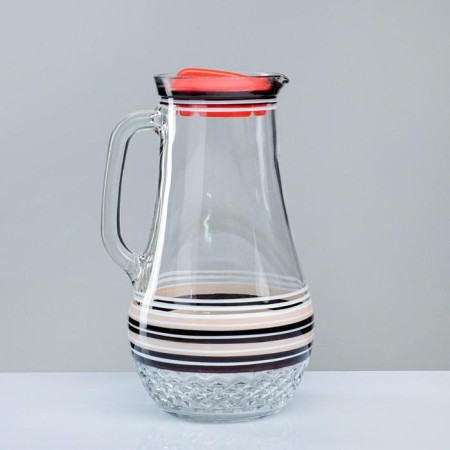 Set for juice "Coffee" art painting, 6 glasses 1250/200 ml-1