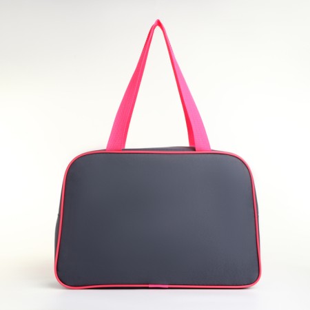 Female sports bag, textura, small size, gray/pink color-3