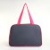 Female sports bag, textura, small size, gray/pink color