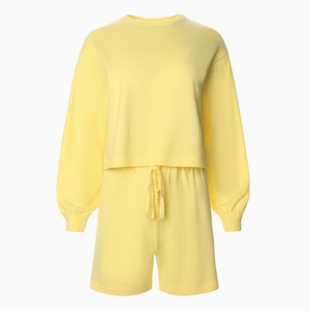 Female set (jumper, shorts) minku: casual collection color lemon, river 48-5
