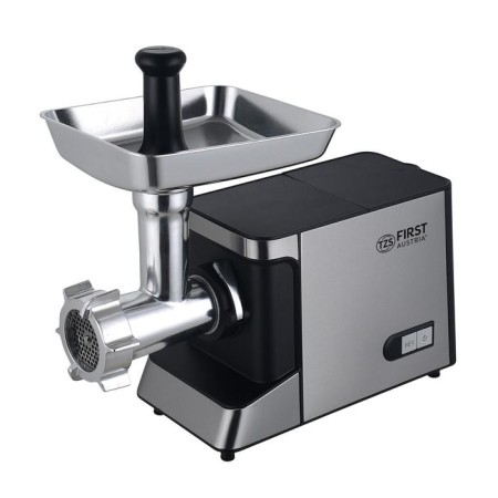 Electric meat grinder FIRST FA-5140-5 STELL, 1800 W, 3 nozzles+kebbe, reverse, silver