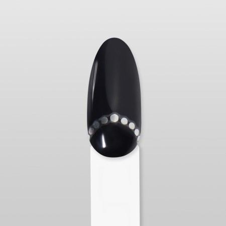 Nail stickers "Bead", silver color-4