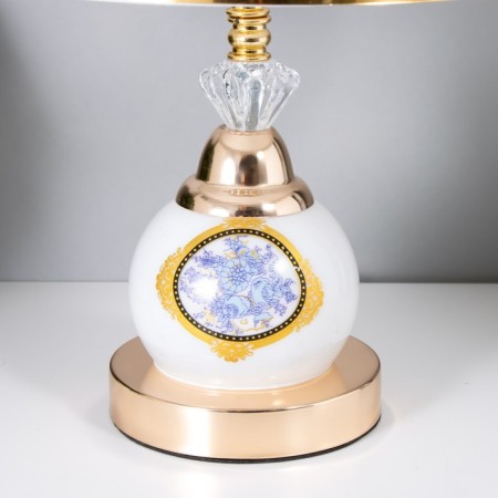 Dominica table lamp E27 40W white-gold 25x25x36 cm Risalux-3
