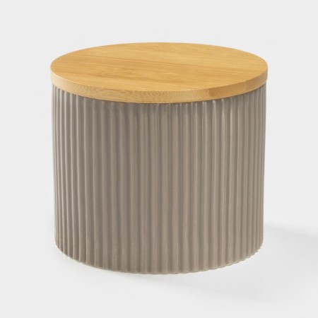 Ceramic can for bulk products "Smoke", 12 × 10 cm, color gray color