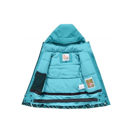 Ski costume for a girl, height 116 cm, turquoise color-3