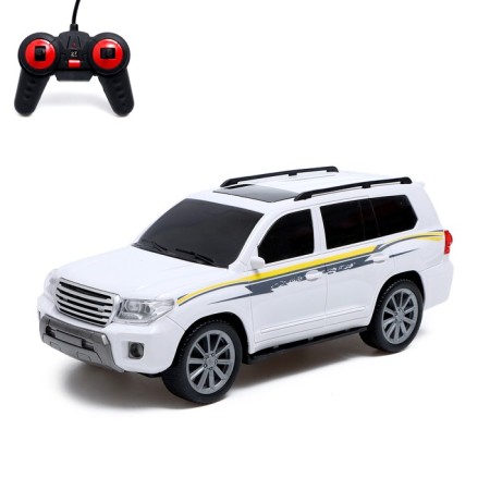 Radio -controlled jeep "Cruiser", 1:16, light, works from batteries, white color
