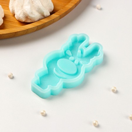 Silicone Mold "Deer", 8 × 3.7 × 0.8 cm, Biryuzovoy color-2