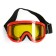 Mask glasses for motor vehicles, double-layer glass, red color