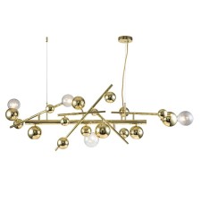 Suspended Indigo lamp, 11033/6pl Gold. 6x60 W and 35 VTVT, E27 and GU10, 1275x500x425/1430 mm, color gold