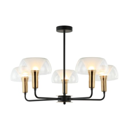 Ceiling light Gerhort G31123/5BK+AB CL, 5x40W, E14, 47x69.5x69.5 cm, bronze color