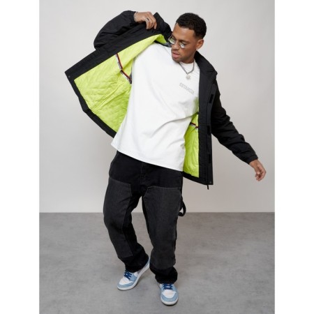 Sports male jacket, size 52, black color-8
