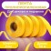 Polypropylene tape "Matt" for decor and gifts, bright yellow, 2 cm x 50 m
