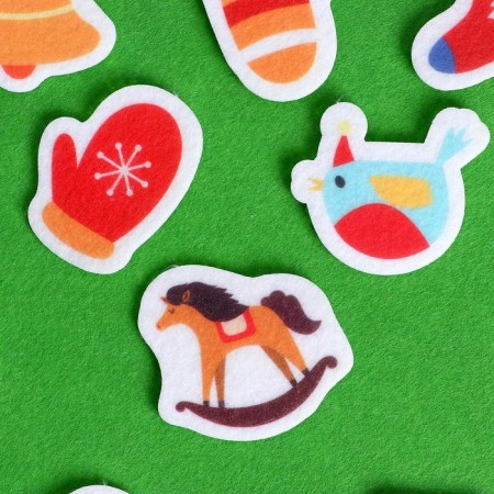 New Year's spandes from felt "Christmas tree"-1