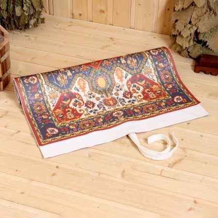 Bath sunbed with a print "Retro 2" 145x50 cm-3