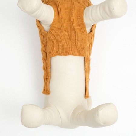 Sweater with openwork viscous, XS (DS 17, Osh 17, OG 23-27 cm), beige-4