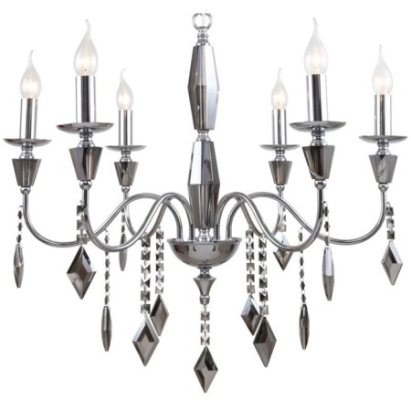 Suspended chandelier GRACE 6XE14 40W, size 66x66x85-171 cm, chromium color-1