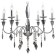 Suspended chandelier GRACE 6XE14 40W, size 66x66x85-171 cm, chromium color