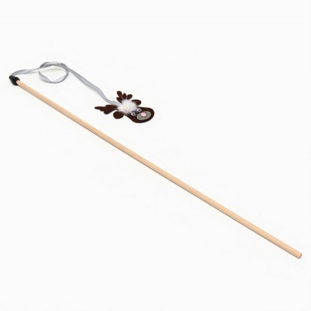 Domestica-a-piece “Deer” on a wooden stick for cats, brown, 9935976-2