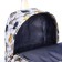 School backpack from textiles with a zipper, 3 pockets, pencil case, white/multi -colored color