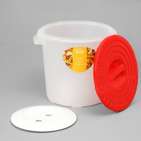 Food tank, 13 l, with a lid, with oppression, white-2