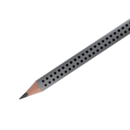 Black-granographic pencil Faber-Castell Jumbo Grip in a three-sided body with massage checkers, gray-3