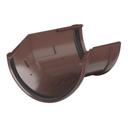 The angle of the gutter is 135 gr. Technonikol PVC D125 brown-1