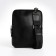 Male bag, textura over the shoulder, genuine leather, black color