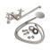 Bath mixer Zein Z3731, two -wound, pour 33 cm, watering can, hose, satin