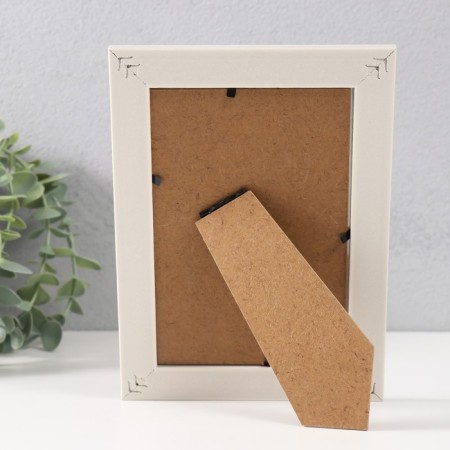 Photo frame plastic 10x15 cm "Brick masonry" white 19x14 cm-3