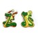 New Year's icon "New Year: two snakes" 8 x 12 cm