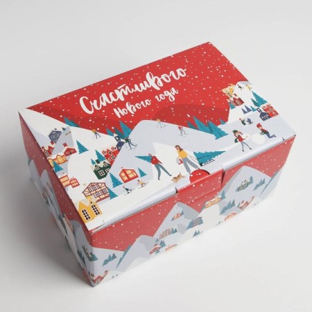 Folding box "Winter City", 22 x 15 x 10 cm, new year-2
