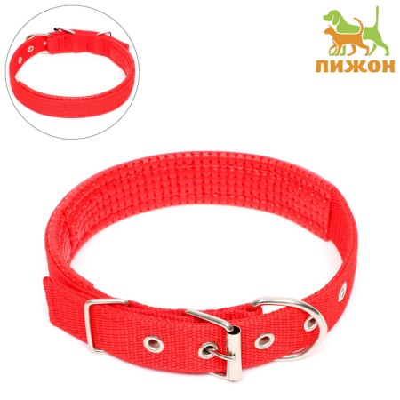 Collar "Comfort" Combined, 58 x 3 cm, Osh 45-52 cm, red