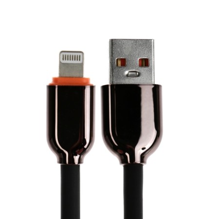 Lightning cable - USB, 6 A, PVC braid, 1 meter, black-1