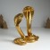 Polystone souvenir "Two cobra - dance" Gold 20x11.5x23 cm