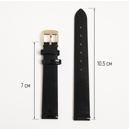 Watch strap, female, 14 mm, harness 70 mm, larynx 105 mm, genuine leather-1